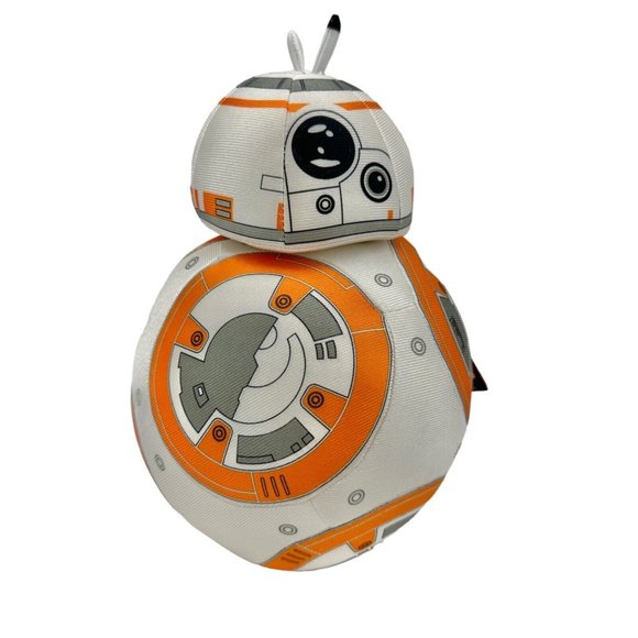 Star Wars BB-8 Stuffed Plush Disney LucasFilms NWT 10in White Orange Silver - Picture 1 of 11
